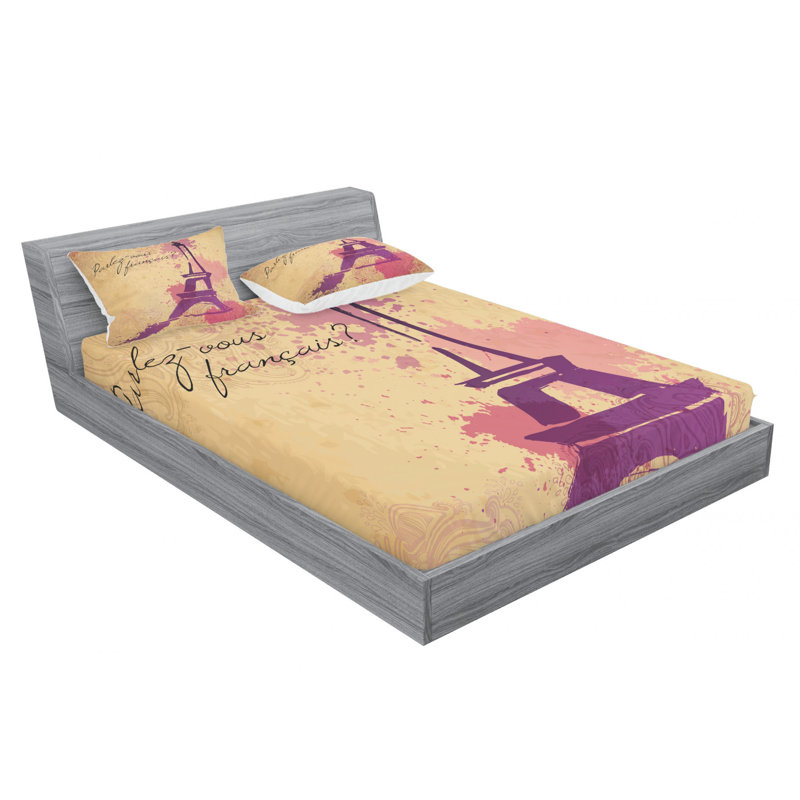 Microfiber Sheet Set, Queen Sheet Set with Fitted Sheet