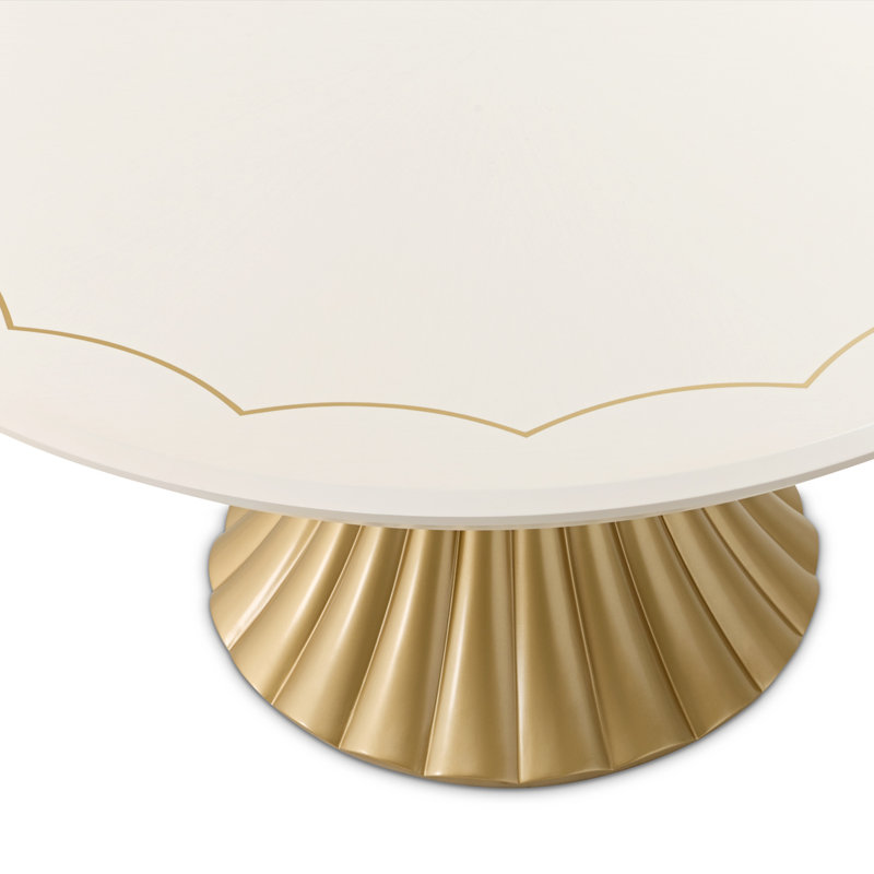 Fantosini Round Dining Table - Creamy Pearl