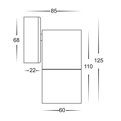 Eden 11cm H Outdoor Armed Sconce