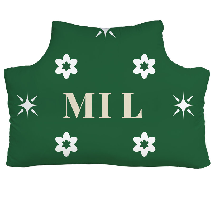 Tête de lit Milwaukee , Vert / blanc / crème, Rectangulaire H 29,5 po x l 59,5 po