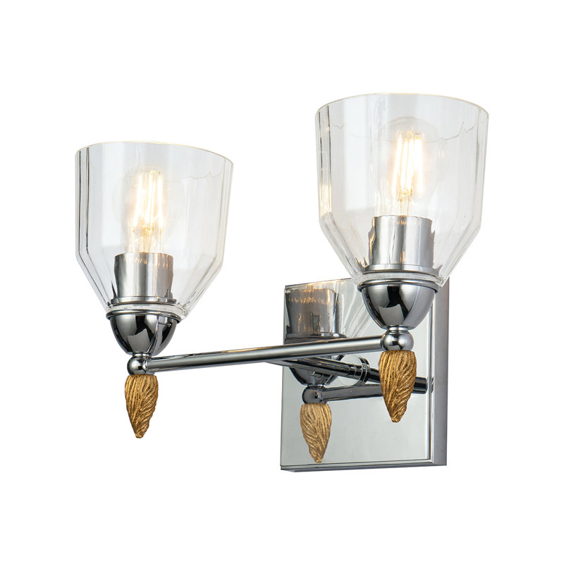 Ensemble de meuble-lavabo 2 lumières Stiefel, Chrome / or