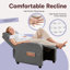 Fauteuil inclinable de 26,77 po de largeur, canapé simple ergonomique réglable, siège rembourré épaissi, inclinaison du dossier et des pieds, siège de cinéma maison moderne