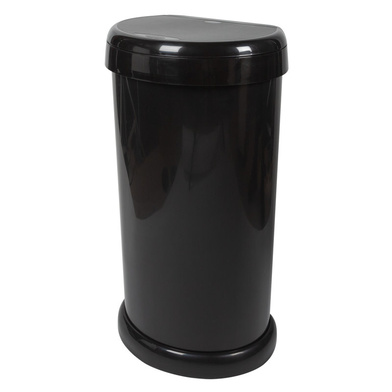 42 Litre Touch Top Waste Bin, Black