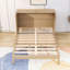 Lit double escamotable à cadre en bois avec tiroir et port USB