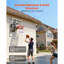Panier de basketball mural, panier de basketball extérieur pour PC de 54 pouces avec réglage de la manivelle, panneau arrière épaissi de 0,11 pouce, conception classique de panier de basketball, utilisation intérieure et extérieure