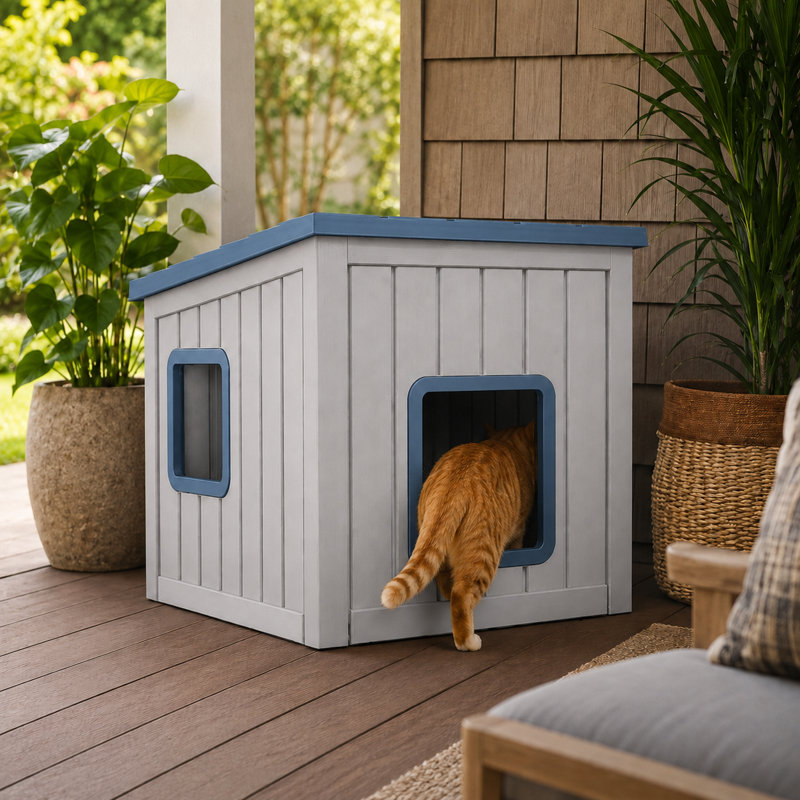 Niche pour chien d'extérieur,  Blue, Grey