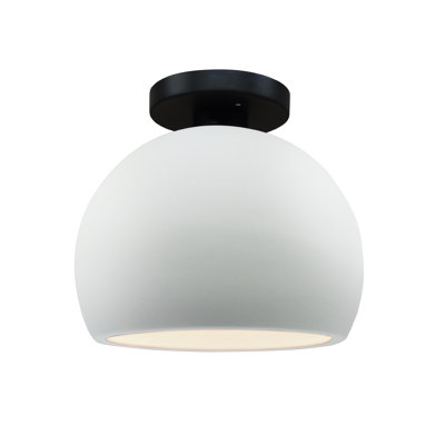 Single Light Ceramic LED Semi Flush Mount