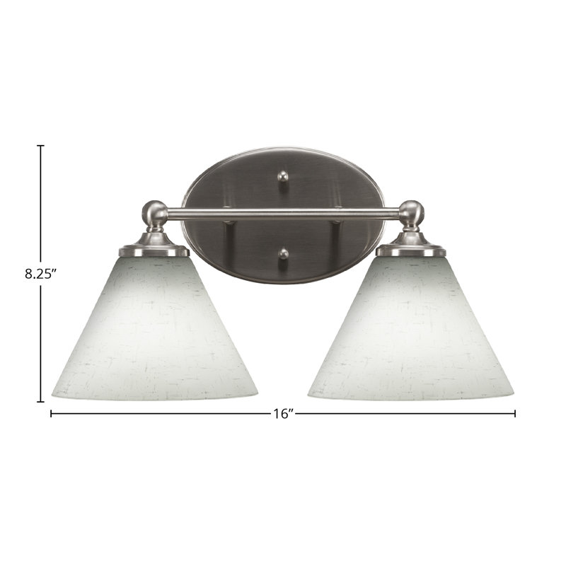 Barre d'éclairage de salle de bain Sadea, Nickel brossé, 2