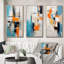 Cubist Visions Deconstrstruction Minimalisme II - Ensemble de 3 peintures abstraites-353103281-353103294