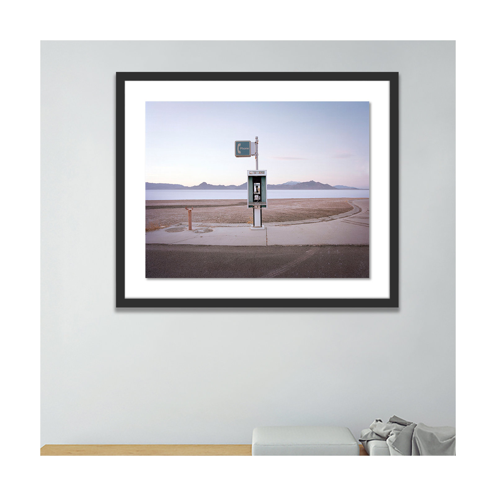 Bonneville Pay Phone by Ryann Ford, 40" H x 48" W x 2.5" D, Black