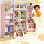 Bibliothèque pour enfants de 63 po de largeur avec rangement pour jouets, 12 armoires de rangement ouvertes avec rangement pour animaux en peluche, rangement pour livres pour salle de jeux, chambre d'enfant, salon (rose)-893415357