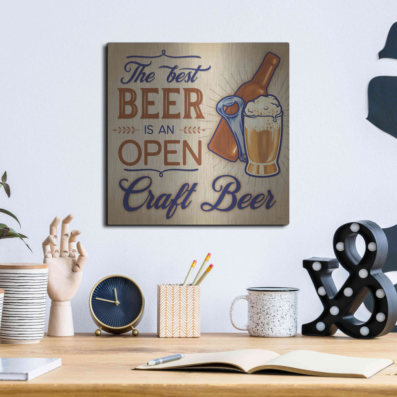 «The Best Beer» par Mollie B Art, H 12 po x l 12 po