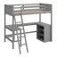 Lit mezzanine avec tablettes et bureau-423759735