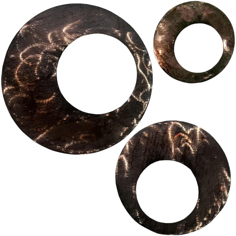 Contemporary Circles Decor Set, Distressed Copper