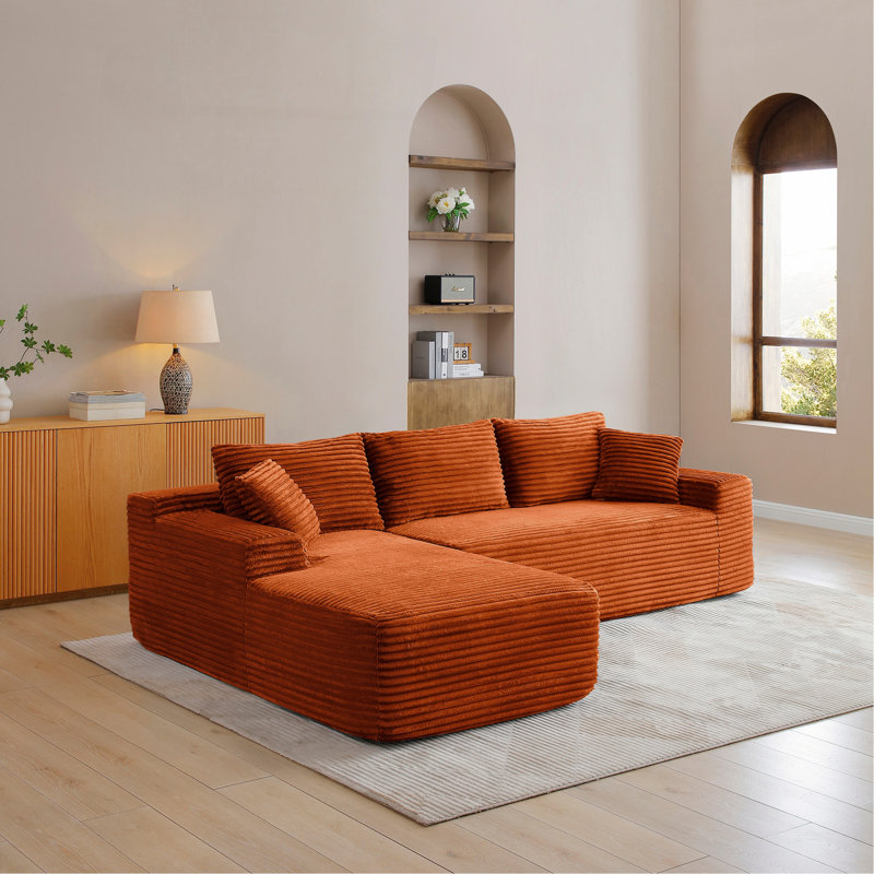 Canapé modulaire Boneless, canapé modulaire Cloud avec assise profonde, canapé modulaire moderne en L avec méridienne, fauteuils rembourrés pour le salon, sans assemblage