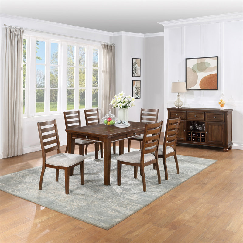 Ensemble de salle à manger 7 pièces de style contemporain, 30"H x 60"L x 36"W