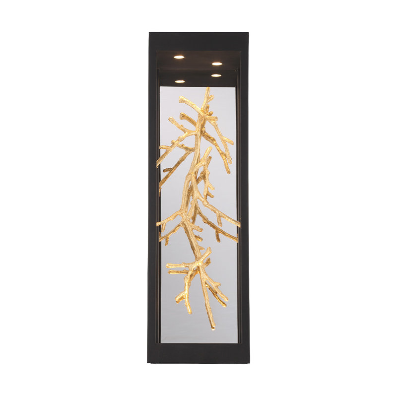 Aerie 4 Light Sconce, Black/Gold