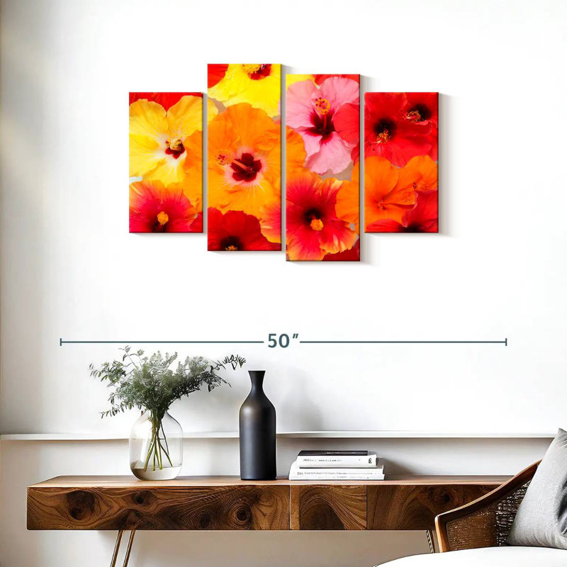 Hibiscus en été, H 22 po x l 36 po