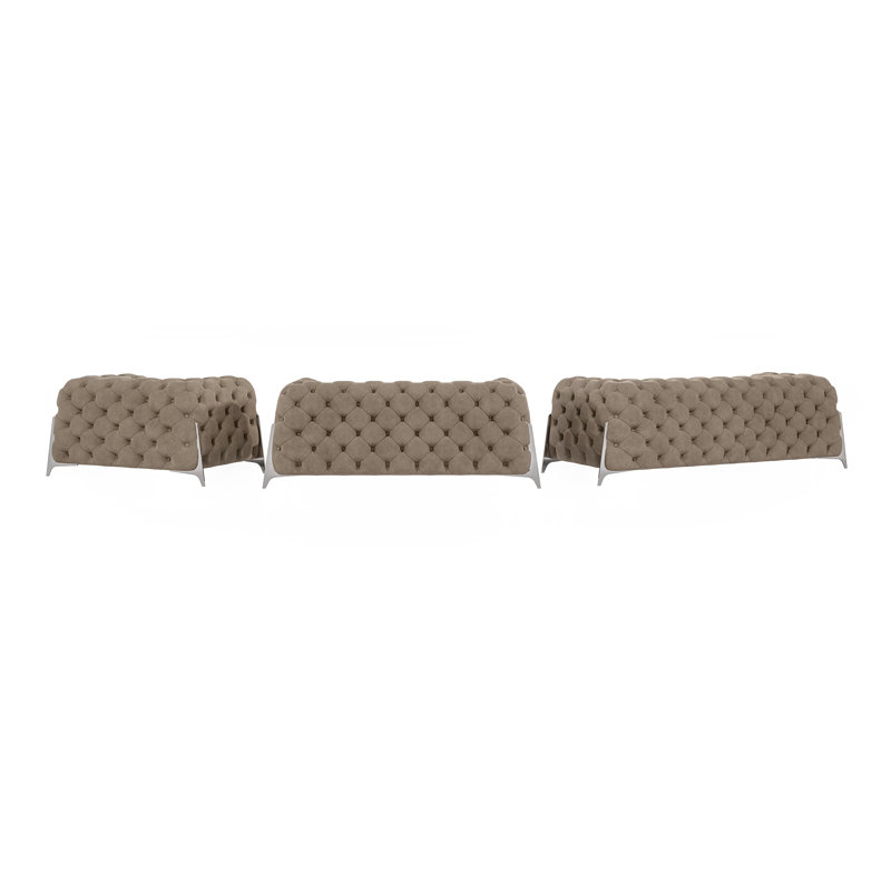 Juneri Velvet Armchair, Cream