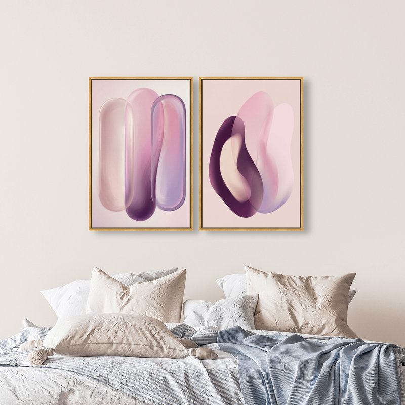 Berry Love Set Set by Oliver Gal, 32"H x 22"W, Gold Floater Frame