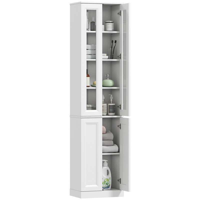 Freestanding Linen Cabinet, White