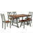 Farmhouse Style 6-Piece Dining Set with Multifunctional Bench-692136239