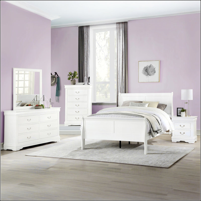 Table de chevet 2 tiroirs Traditional, White