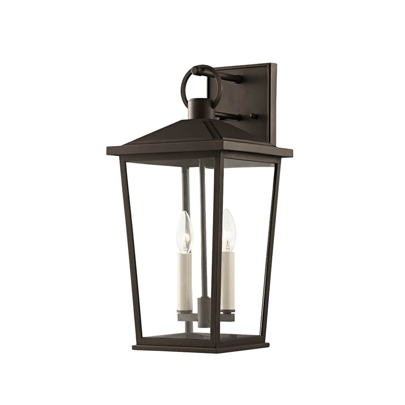 Outdoor Wall Lantern, 19.5" H x 9.5" W x 10.5" D, Bronze