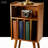 3-Tier Wooden LP Record Player Stand With Metal Storage Holder, Holds 100 Albums, For Living Room & Bedroom-204107787-204107789