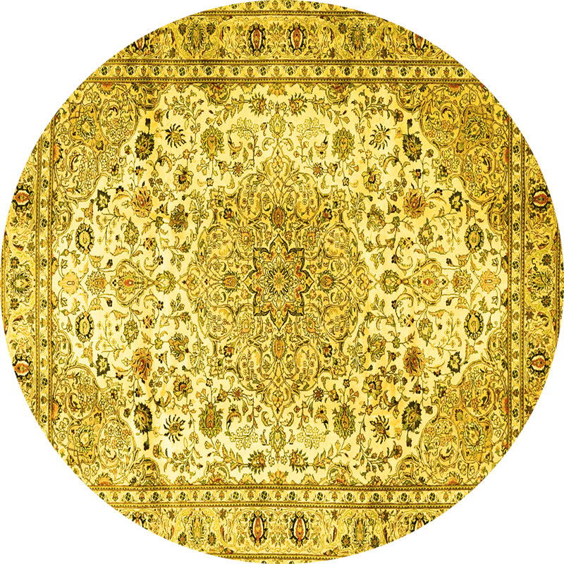 Chanon Washable Oriental Indoor Rug, Round 4'