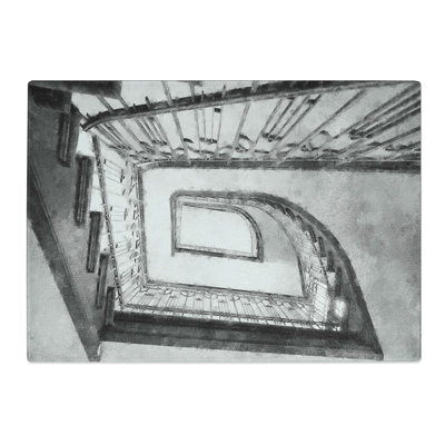 Tempered Glass Rectangular Staircase Chopping Board