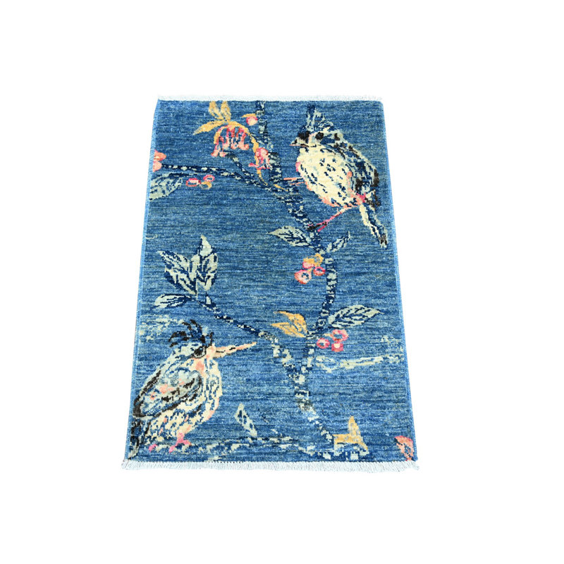 Tapis noué à la main en laine pure 2 pi x 2 pi 10 po Peshawar 5BA985087C77415BBFA632E5B171893A