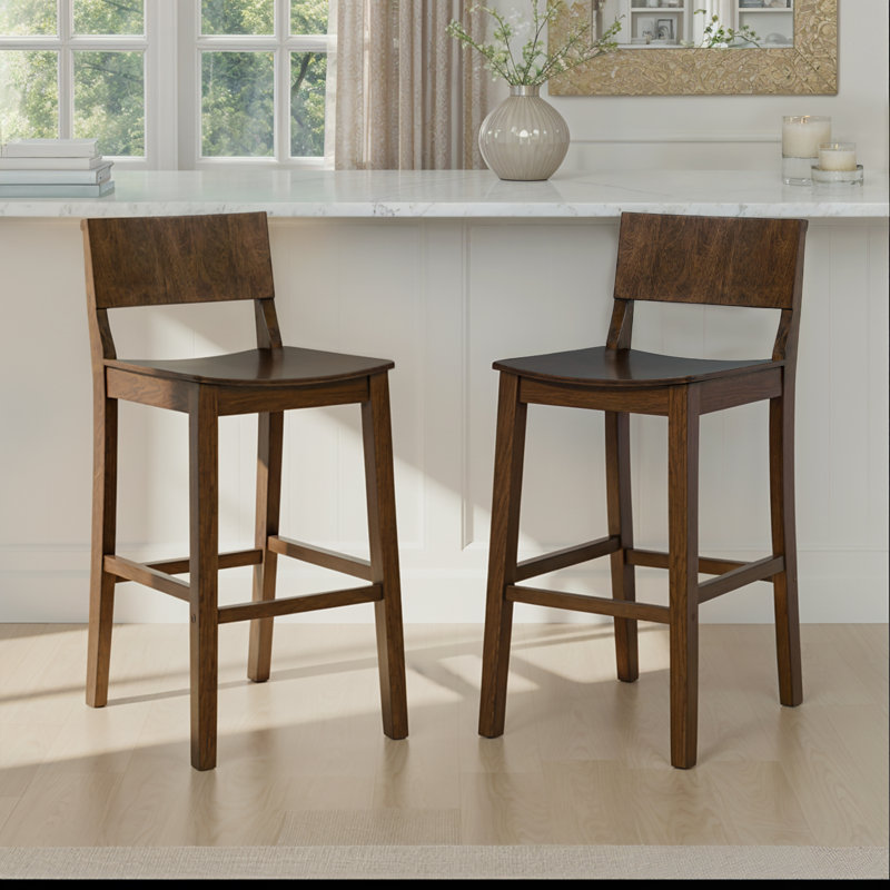 Tabouret de bar 30 po Yalingup, Tabouret de comptoir (siège d'une hauteur de 24 p, Noyer