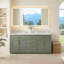 Ensemble meuble-lavabo double Ivy 72 po, comptoir en pierre reconstituée vert vintage et blanc grainé, sans miroir-30708976-30708983