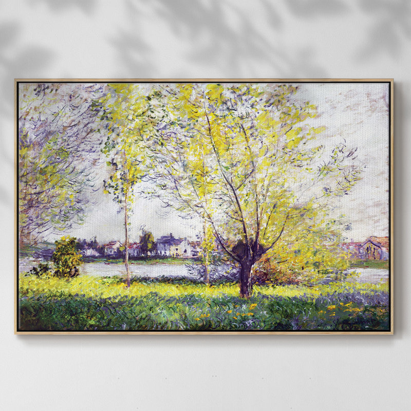 " The Willows, 1880 ", 17" H x 25" W x 2" D, Natural Wood