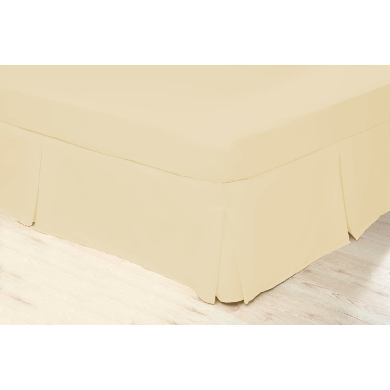 200 TC 50/50 Percale Polycotton Bed Skirt, King (5'), Cream