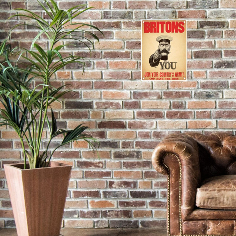 Britons Got You - No Frame Memorabilia on Metal, 45cm H x 37.5cm W x 0.225cm D