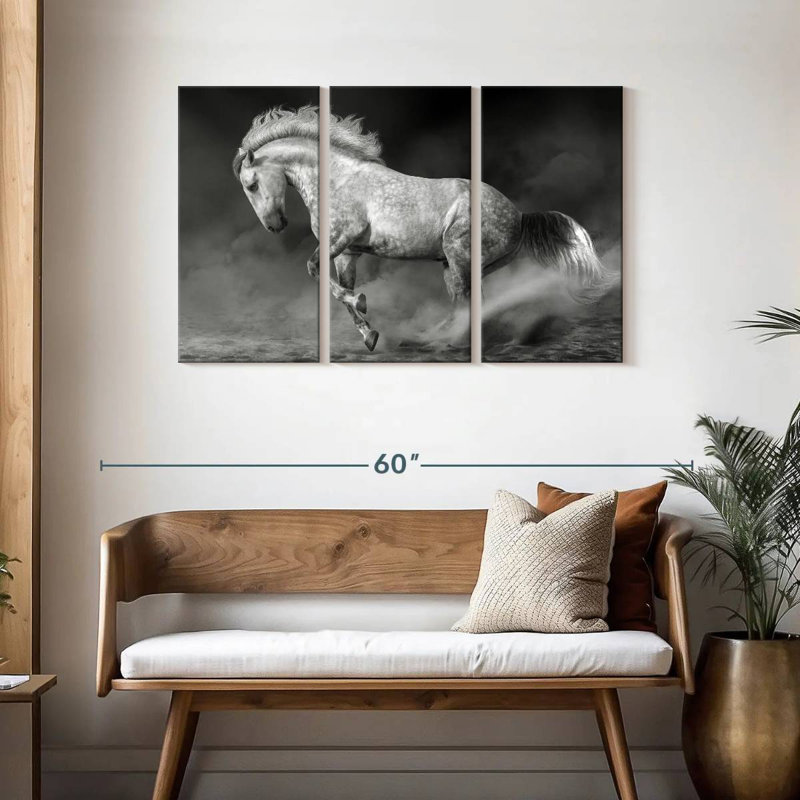 Cheval andalou Brampt, H 28 po x l 45 po