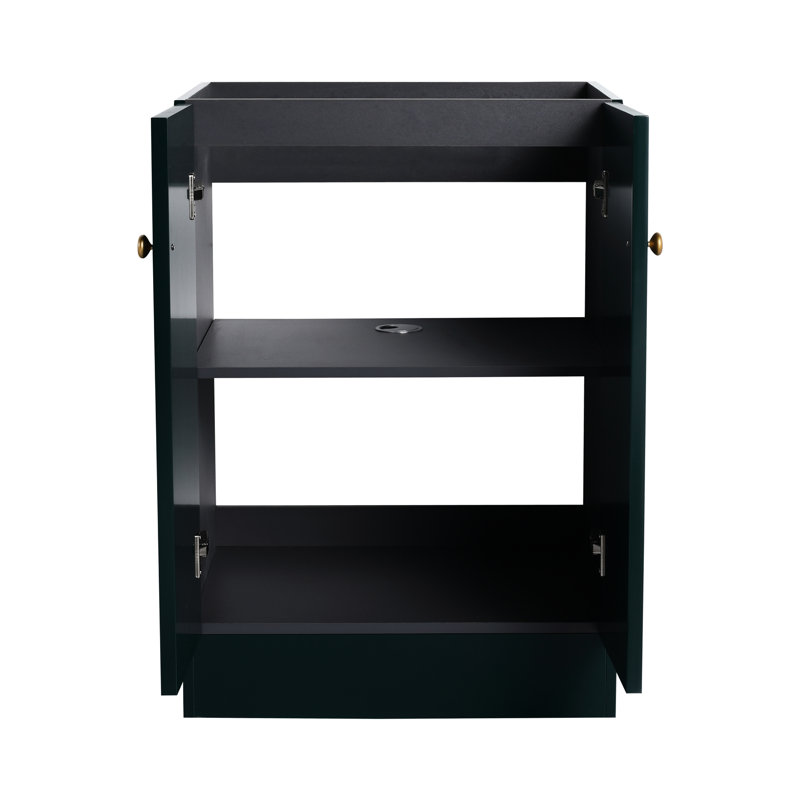 Armoire de salle de bain 24 po - sombre, moderne, à fermeture douce, pratique et moderne avec portes à fermeture douce et scorpion