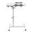 White Portable Adjustable Rolling Laptop Table Stand with Wheels