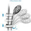 Système de douche à tuyau exposé de 5 pouces avec douche à main Ensemble de robinet de douche mural complet Ensemble de garniture de douche en acier inoxydable avec barre coulissante-126709505