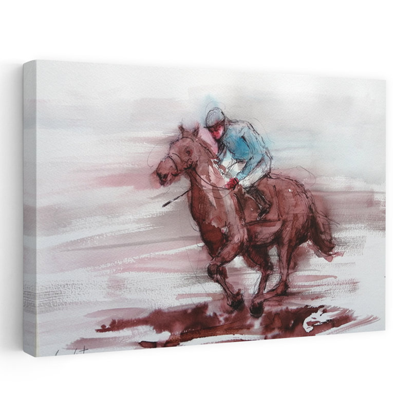 Art contemporain cheval galopant au galop