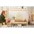 Full House Platform Bed With Stairs, Solid Wood Twin Bed Frame, Low Profile And Childlike Fun Design, Natural-151978092-151978094