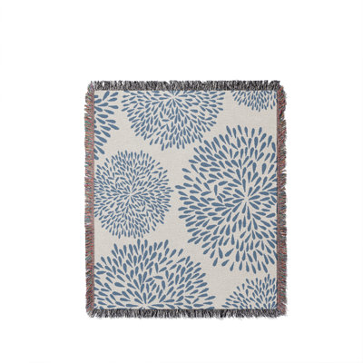 Jeté floral en coton