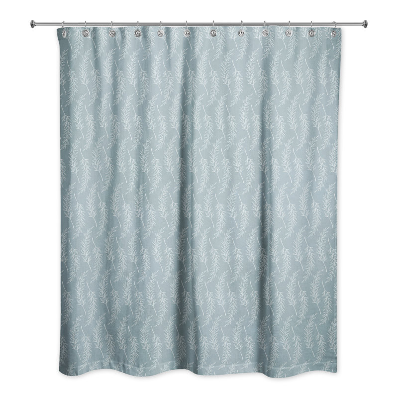 Rideau de douche simple Sudler, Bleu