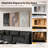 3 Piece Framed 3D Textured Abstract Arch Wall Art Set-261990020-261990021