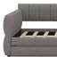 Lit plateforme tapissier avec port USB et 2 tiroirs