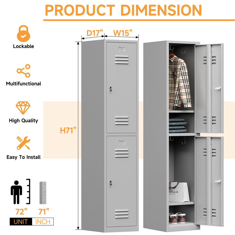 Marnee 15 " Wide 3 - Shelf Storage Cabinet with, Gray