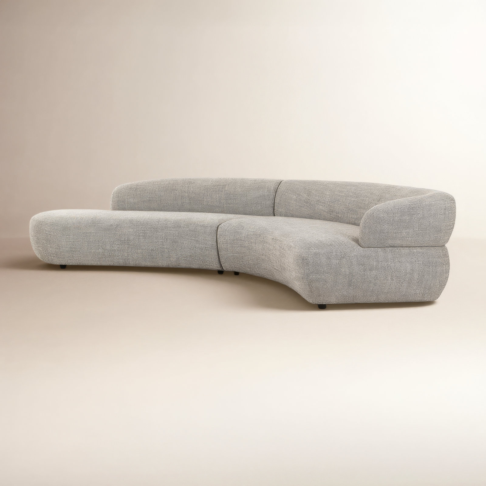 Athens Corner Sectional, Left Hand Facing, Thames Coal Polyester Blend