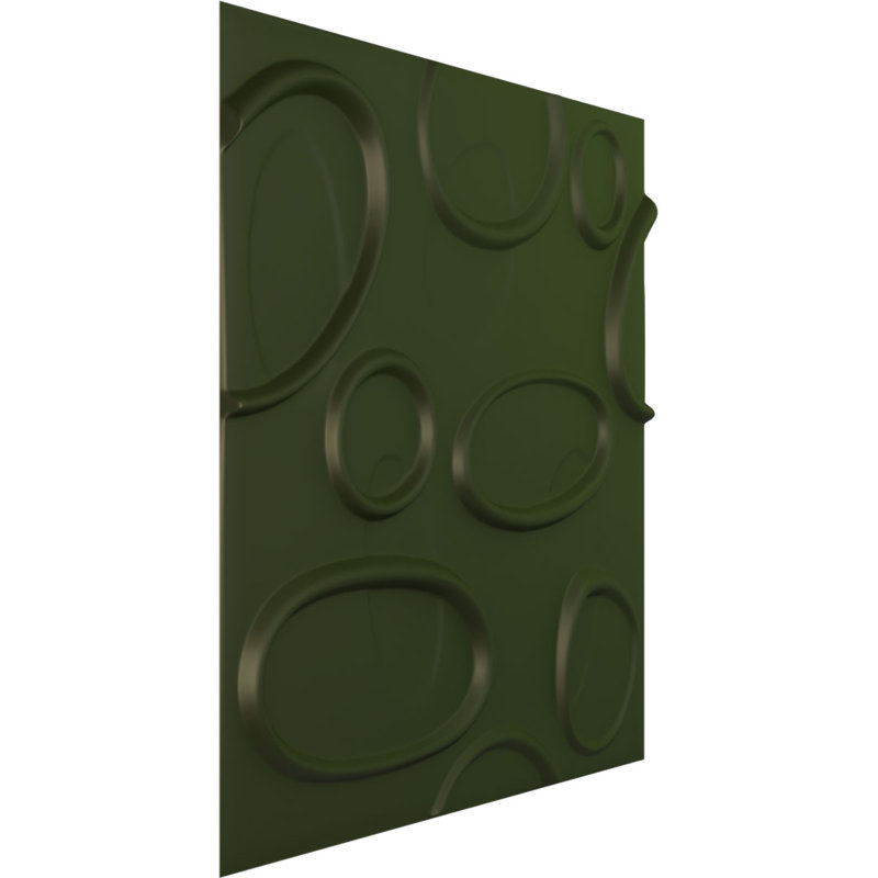 Panneau mural décoratif 3D Felix EnduraWall l 19 5/8 po x H 19 5/8 po, UltraCover Satin Canyon vert (couvre 2,67 pieds carrés)